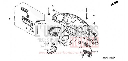 INSTRUMENTENTAFEL (GL1800A1/A2/A3/A4/A5) GL1800A4 de 2004
